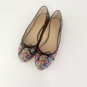 Charlotte Olympia printed logo ballet flats